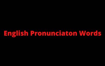 English Pronunciation Words