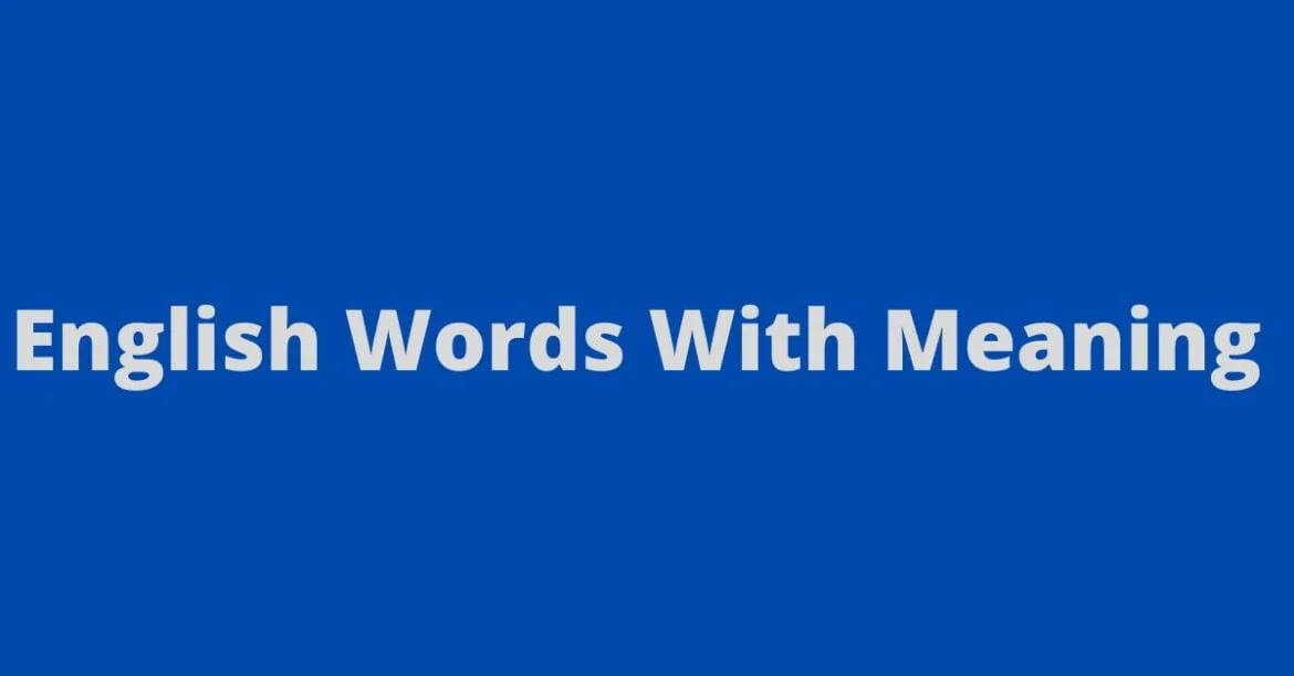 English Words With Meaning – 10 Useful Words | English By Zahid Sir