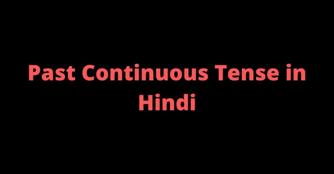 Past Continuous Tense in Hindi | Rules | Examples | Exercises | Zahid Sir