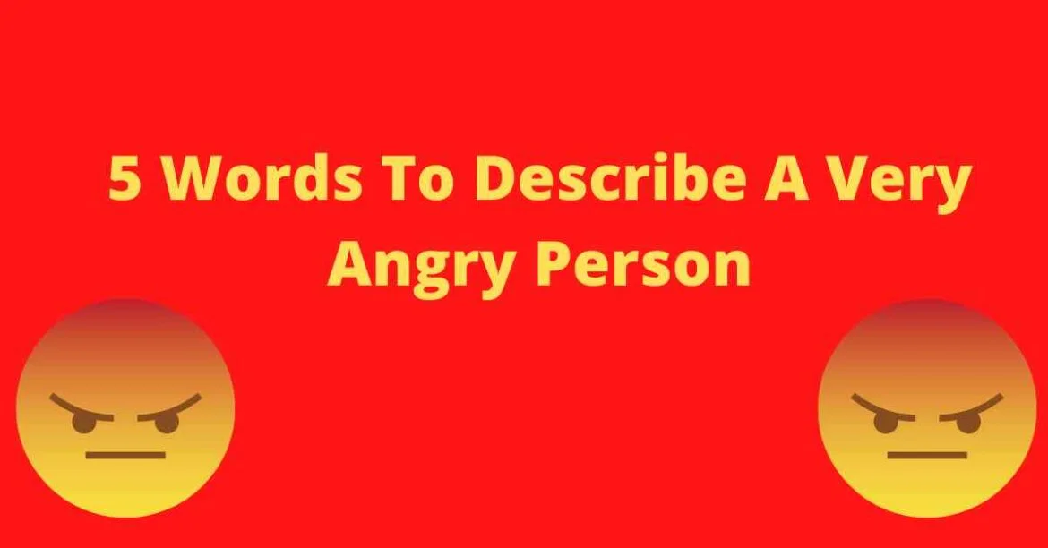 5 Words To Describe A Very Angry Person | English By Zahid Sir