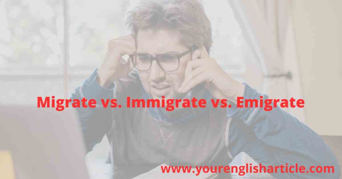 Migrate vs. Immigrate vs. Emigrate By Zahid Sir | English By Zahid Sir