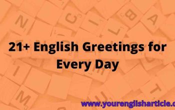 21+ English Greetings for Every Day